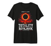 Reykjavik Islanda Totality Eclipse 12 Agosto 2026 Maglietta Premium