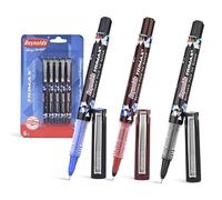 Reynolds TRIMAX - Set di 5 penne a sfera (assortite), penna a sfera per scrittura, penna per studenti e cancelleria da ufficio, punta 0,5 mm