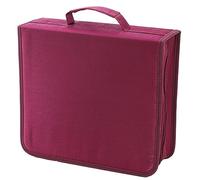 Reyox Porta CD Custodia, Arganizer da CD Dvd, Dischi Protettivi per Viaggi, Casa e Auto Vino Rosso 256 capacità