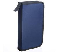 Reyox Porta CD Custodia in Nylon, Arganizer da CD Dvd, Portafogli per Dischi per Viaggi, Casa e Auto Blu 80 capacità