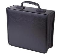 Reyox Porta CD Custodia in Pelle Artificiale, Arganizer da CD Dvd, Portafogli per Dischi per Viaggi, Casa e Auto Nero 240 capacità