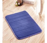 Reyox Tappetino Bagno in Memory Foam, Tappeto Assorbente Antiscivolo per Bagno Ingresso Cucina Soggiorno blu navy 60x90cm