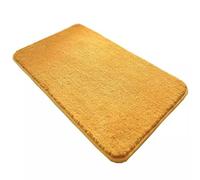 Reyox Tappeto Bagno,Tappetino per Il Bagno Antiscivolo, Tappeto Tinta Unita Soffice Pelo Corto per Bagno Salotto Camera da Letto Giallo 40 x 60 cm