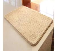 Reyox Tappeto Bagno,Tappetino per Il Bagno Antiscivolo, Tappeto Tinta Unita Soffice Pelo Corto per Bagno Salotto Camera da Letto Beige 90 x 120 cm