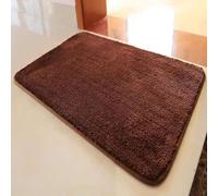 Reyox Tappeto Bagno,Tappetino per Il Bagno Antiscivolo, Tappeto Tinta Unita Soffice Pelo Corto per Bagno Salotto Camera da Letto Marrone 90 x 120 cm