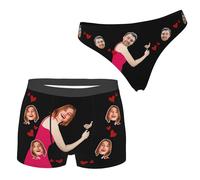 Reyrijf Personalizzato Divertente Boxer di San Valentino Photo Boxer Slips Biancheria Intima Regalo per Gli Uomini Lui Amico Uomo