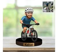 Reyrijf Personalizzato foto statua Segno di placca, foto personalizzata Retro scultura in metallo, acrilico immagine taglio & statua di ricordo di famiglia, ritratto regalo per matrimoni, famiglia