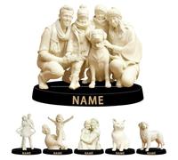 Reyrijf Personalizzato foto statua Segno di placca, foto personalizzata Retro scultura in metallo, acrilico immagine taglio & statua di ricordo di famiglia, ritratto regalo per matrimoni, famiglia