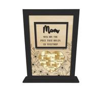 Reyrijf Targa personalizzata del segno di puzzle di famiglia della mamma del giorno della mamma, regalo personalizzato di puzzle di legno della mamma della nonna