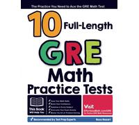 Reza Nazari 10 Full Length GRE Math Practice Tests (Tascabile)