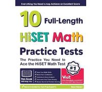 Reza Nazari 10 Full Length HiSET Math Practice Tests (Tascabile)