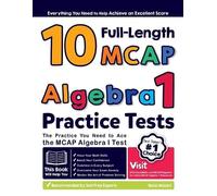 Reza Nazari 10 Full Length MCAP Algebra I Practice Tests (Tascabile)