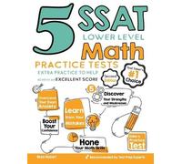 Reza Nazari 5 SSAT Lower Level Math Practice Tests (Tascabile)