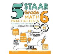 Reza Nazari 5 STAAR Grade 6 Math Practice Tests (Tascabile)