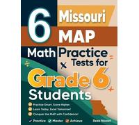 Reza Nazari 6 Missouri MAP Math Practice Tests for Grade 6 Students (Tascabile)