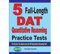 Reza Nazari Ava 5 Full-Length DAT Quantitative Reasoning Practice T (Tascabile)