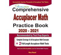 Reza Nazari Comprehensive Accuplacer Math Practice Book 2020 - 2021 (Tascabile)