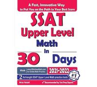 Reza Nazari SSAT Upper Level Math in 30 Days (Tascabile)