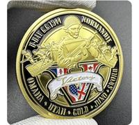 REZAJDUIE Moneta commemorativa Sbarco in Normandia Moneta placcata in Oro Oggetti da Collezione 1944.6.6 Moneta Sfida D-Day Distintivo onorario della Vittoria Collezioni Regalo