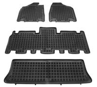 Rezaw Plast Tappetini in gomma per Kia Carnival II 7 posti Nero 4 pezzi 2005-2014