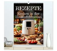 REZEPTE - Kochen in der Heißluftfritteuse (hochwertiger Premium Wandkalender 2026 DIN A2 hoch), Kunstdruck in Hochglanz: Kalender mit ... - praktisch wie ein kleines Kochbuch.