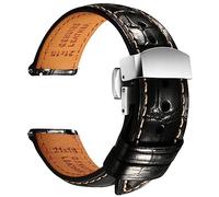 REZERO Cinturini Orologi in Pelle per Uomo, Cinturino Rapido in Pelle, Cinghie di Lusso per Orologi con Motivo Alligatore Goffrato, Fasce per Orologio, Bracciale per Orologio 19mm 20mm 21mm 28mm