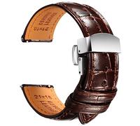 REZERO Cinturino da polso in pelle da uomo, cinturino a sgancio rapido con motivo coccodrillo goffrato, cinturino di ricambio di lusso 19 mm 20 mm 21 mm 22 mm 22 mm, 20mm, Pelle, Nessuna pietra