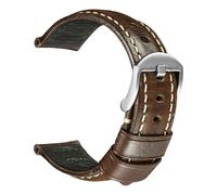 REZERO Cinturino per Orologio, Vera Pelle Bracciale per Orologio, Lunghezza Standard, Vintage in Pelle a Cera d’Olio 5 Colori & 2 Tipi di Chiusuraper Uomo e Donna 18/19/20/21/22/23/24/26mm