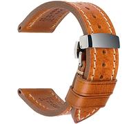 REZERO Cinturino Vera Pelle, Bracciale Orologio Fatto a Mano, Cinghie per Orologio in Pelle Vegetale Cerata ad Olio, Fasce per Orologi per Uomo, Donna 18mm, 19mm, 20mm, 21mm, 22mm, 23mm, 24mm, 26mm