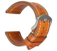 REZERO Cinturino Vera Pelle, Bracciale Orologio Fatto a Mano, Cinghie per Orologio in Pelle Vegetale Cerata ad Olio, Fasce per Orologi per Uomo, Donna 18mm, 19mm, 20mm, 21mm, 22mm, 23mm, 24mm, 26mm