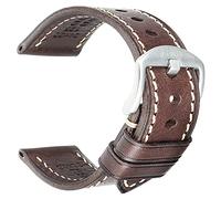REZERO Cinturino Vera Pelle, Bracciale Orologio Fatto a Mano, Cinghie per Orologio in Pelle Vegetale Cerata ad Olio, Fasce per Orologi per Uomo, Donna 18mm, 19mm, 20mm, 21mm, 22mm, 23mm, 24mm, 26mm