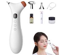 Rezuri - 4-in-1 Jaw Massager, Cura Pen TMJ Relief Device, Facial Sculpting Device with Soothing Heat Vibration, for Jaw, Face & Neck Pain, Stiffness (Brown)