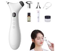 Rezuri - 4-in-1 Jaw Massager, Cura Pen TMJ Relief Device, Facial Sculpting Device with Soothing Heat Vibration, for Jaw, Face & Neck Pain, Stiffness (Black)