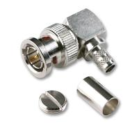 RF Coaxial, BNC, Destro Angolo Spina, 75OHM, Coassiale Terminale Arricciare Per