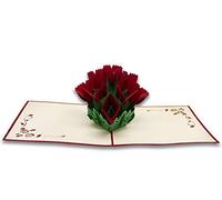 RF Distribution Biglietto Auguri con Origami Surprise, Mazzo Rose