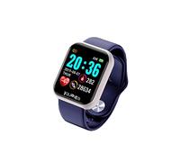 RF Distribution Power Color Smartwatch, Fitness Uomo Donna, Contapassi, Monitoraggio Frequenza Cardiaca Sonno e Salute, Notifiche Messaggi, Cassa Argento Con Cinturino Nero E Cinturino Blu Aggiuntivo
