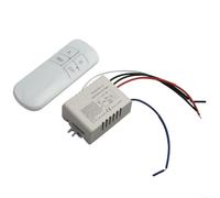 RF Wireless Light Switch 1 Way 220V Remote Control(1 Way) | 1-way on/off control, 220V input, 30m range, ABS material, fits droplight per crystal lamp