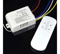 RF Wireless Light Switch 1 Way 220V Remote Control(3 Way) | 1-way on/off control, 220V input, 30m range, ABS material, fits droplight per crystal lamp
