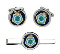 RFA Bayleaf, Gemelli Dello Stemma Royal Navy E Fermaglio Per Cravatta Set