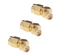 RFaha Adattatore per antenna FPV SMA maschio a femmina connettore placcato oro per antenna Wi-Fi/amplificatore di segnale/trasmettitore controller drone (F53-3)