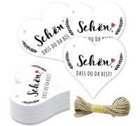 RFBEUTEL Ciondolo regalo per gli ospiti di nozze "SCHÖN DASS DU DA BIST"