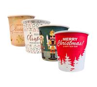 RFD Bicchierini Caffe Natalizi 1000pz - Biodegradabili e Compostabili - Fantasia Natale - Perfetti per tutte le feste