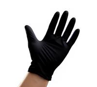 RFD Guanti in Nitrile Nero Senza Talco - 100 Pezzi - Taglie S, M, L, XL - Monouso per Cucina, Laboratorio, Tattoo, Alimentari, Meccanica - Resistenti, Usa e Getta (XL)