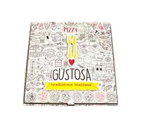 RFD Scatole per pizza box in cartone 100 pz da 33x33 H 3,5 cm per asporto di pizza cibi caldi e freddi