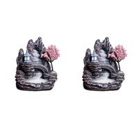 Rfeeuubft 2X Bruciatore di Incenso con Riflusso A Cascata Che Scorre in Alta Montagna, Decorazione per Bruciatore di Incenso, Diffusore di Fragranze per La Casa,e