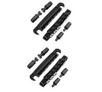 Rfeeuubft 2X Tune-O- Bridge e Cordiera con Set di Borchie per Ricambio per Chitarra Elettrica ABR-1 Bridge Style LP, Nero