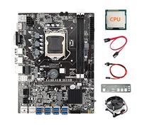 Rfeeuubft B75 8USB ETH Mining Scheda Madre 8XUSB+CPU+Baffle+ SAT Interruttore+Cooler LGA1155 B75 USB BTC Minatore Scheda Madre