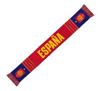RFEF BUFANDA SPAGNA 2026 - Sciarpa ufficiale della nazionale spagnola - Design rosso con bande blu, "Spagna" in giallo, cappotto RFEF e frange multicolore