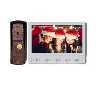 RFGTHY Campanello for Telecamera Videocitofono HD da 7 Pollici con modalità 1200tvl di Sicurezza for Visione Notturna con Rilevamento del Movimento for La Casa Installazione Semplice(Red Copper Set)