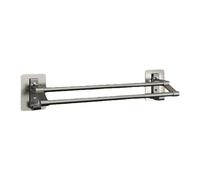 RFGTHY Portasciugamani da Bagno Autoadesivo, Porta Abiti, Barra Bipolare in Alluminio Grigio Pistola con Gancio Senza Foratura, Accessori for WC Facile da Installare(40-2)